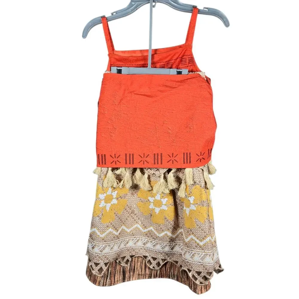 Disney Store Moana Costume Girls Size 9 10 Authentic 2 Pc Outfit Dress Up New